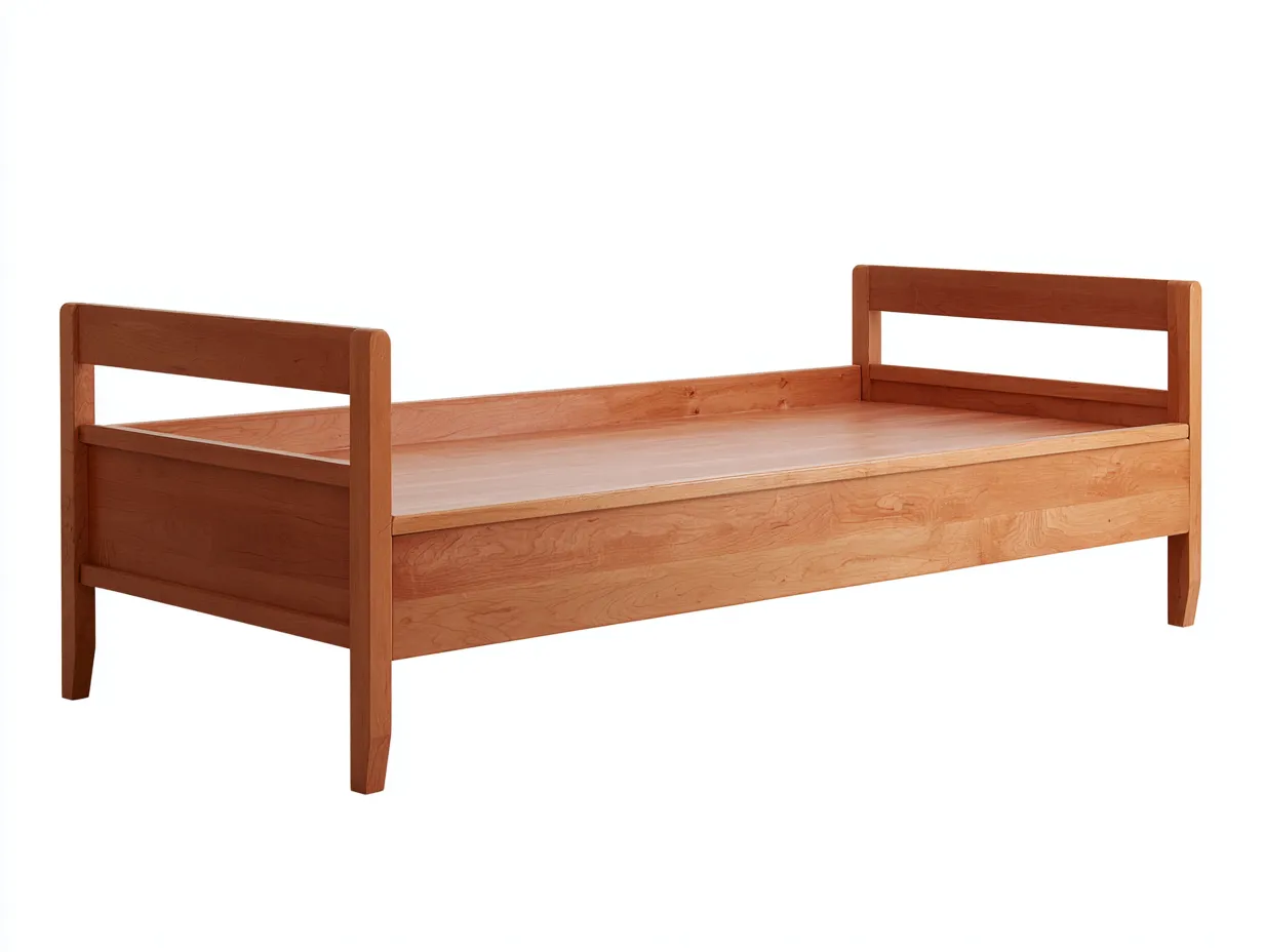 Bett aus Holz 208x98x72 cm - naturkirschbraun - schlichtes Einzelbett-Sanorihome
