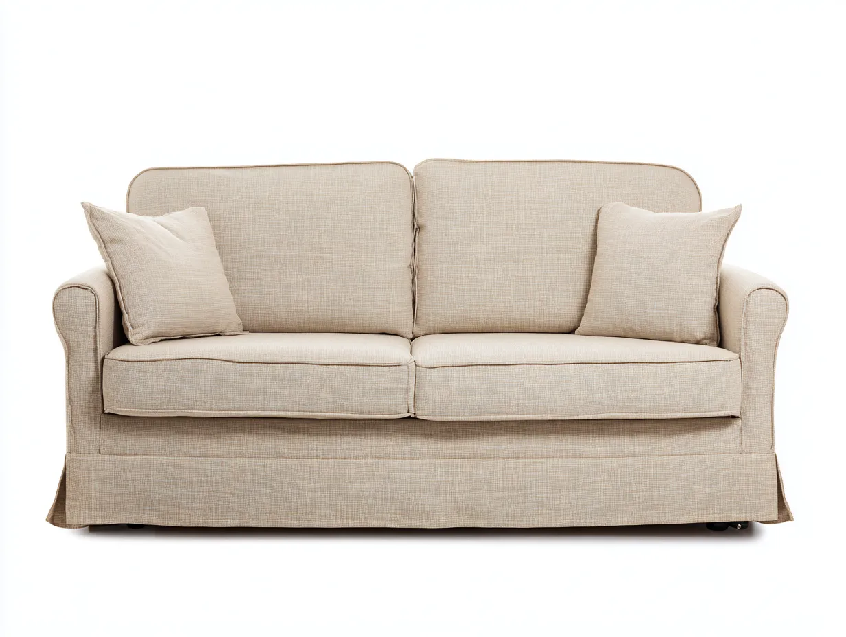 2-Sitzer Sofa Leinen 160x85x85 cm - beige - modernes Wohnzimmerdesign-Sanorihome