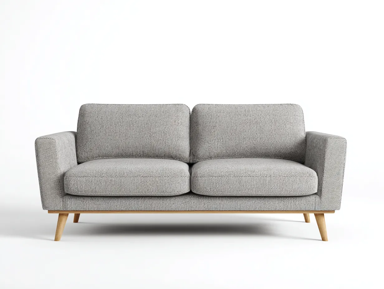 2-Sitzer Sofa Stoff 175x88x78 cm - hellgrau - modernes Wohnzimmerdesign-Sanorihome