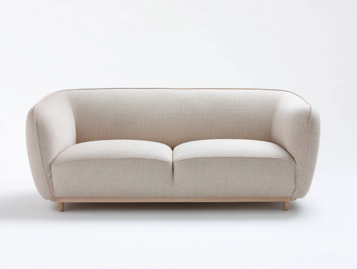 2-Sitzer Sofa Leinen 180x87x79 cm - beige - minimalistisches Wohnzimmerdesign-Sanorihome