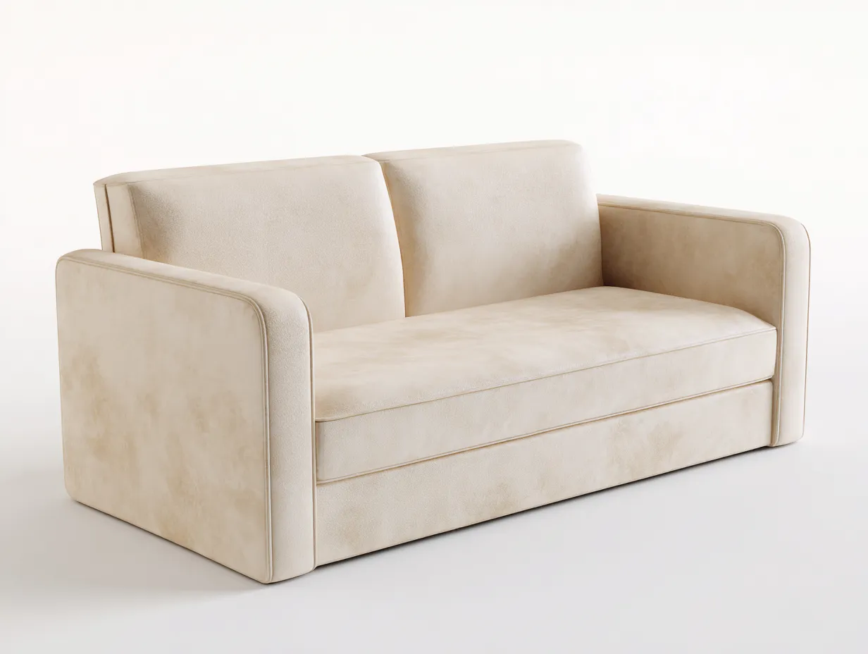 2-Sitzer Sofa Mikrofaser 178x85x80 cm - creme - modernes Wohnzimmerdesign-Sanorihome