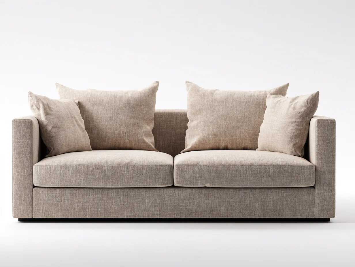 2-Sitzer Sofa Stoff 181x87x81 cm - hellbeige - modernes Wohnzimmerdesign-Sanorihome