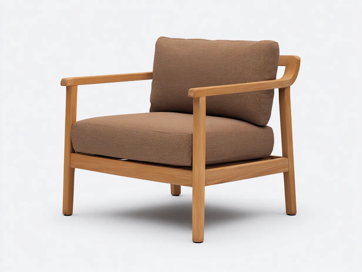 Loungesessel aus Rattan 81x79x84 cm - Natur und Weiß - für Garten und Terrasse mit kompakter Flechtoptik-Sanorihome