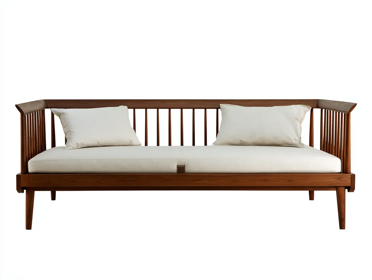 Bett aus Holz 212x101x82 cm - dunkelkirschbraun - Tagesbett mit hoher Rückenlehne-Sanorihome