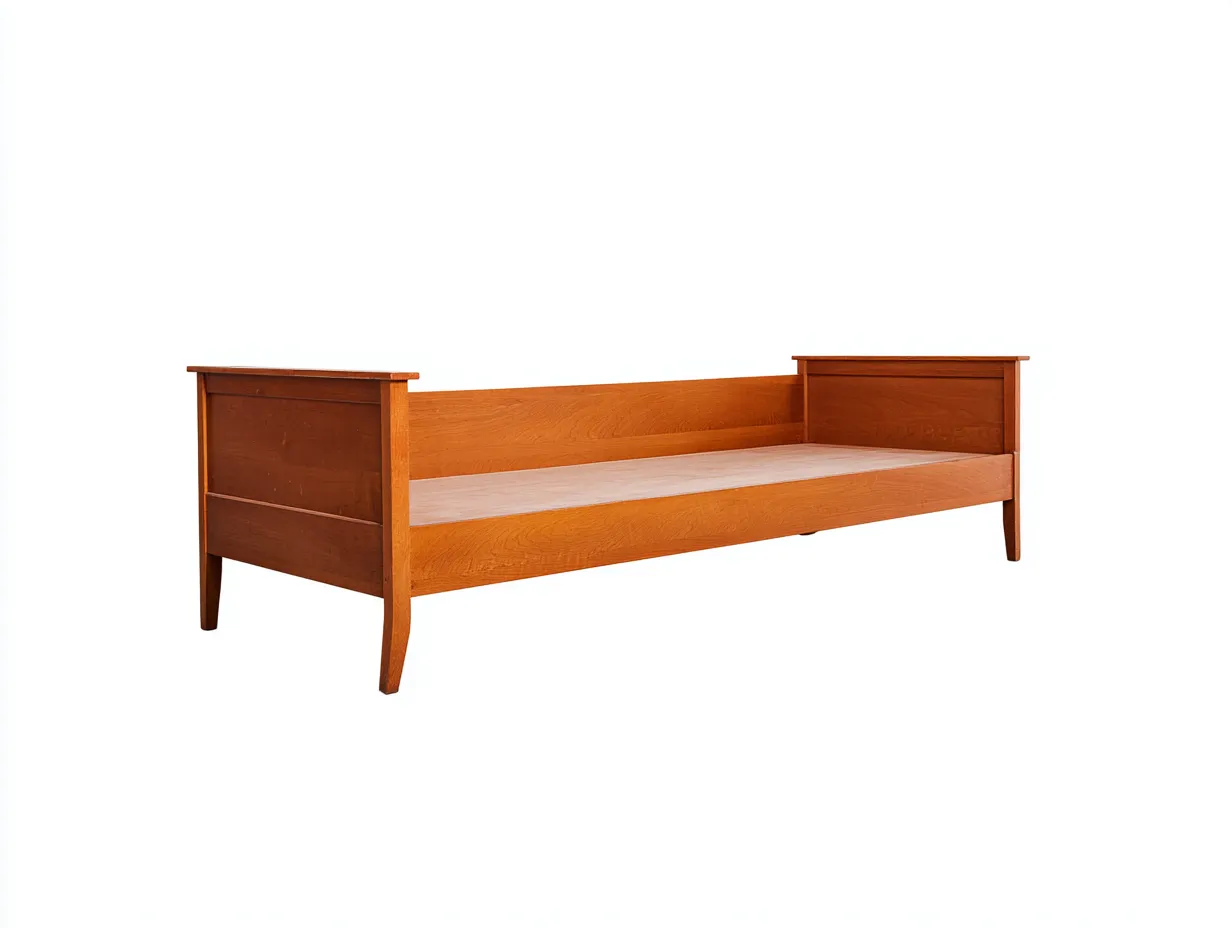 Bett aus Holz 211x99x78 cm - warmbraun - Einzelbett mit geschlossenen Paneelen-Sanorihome