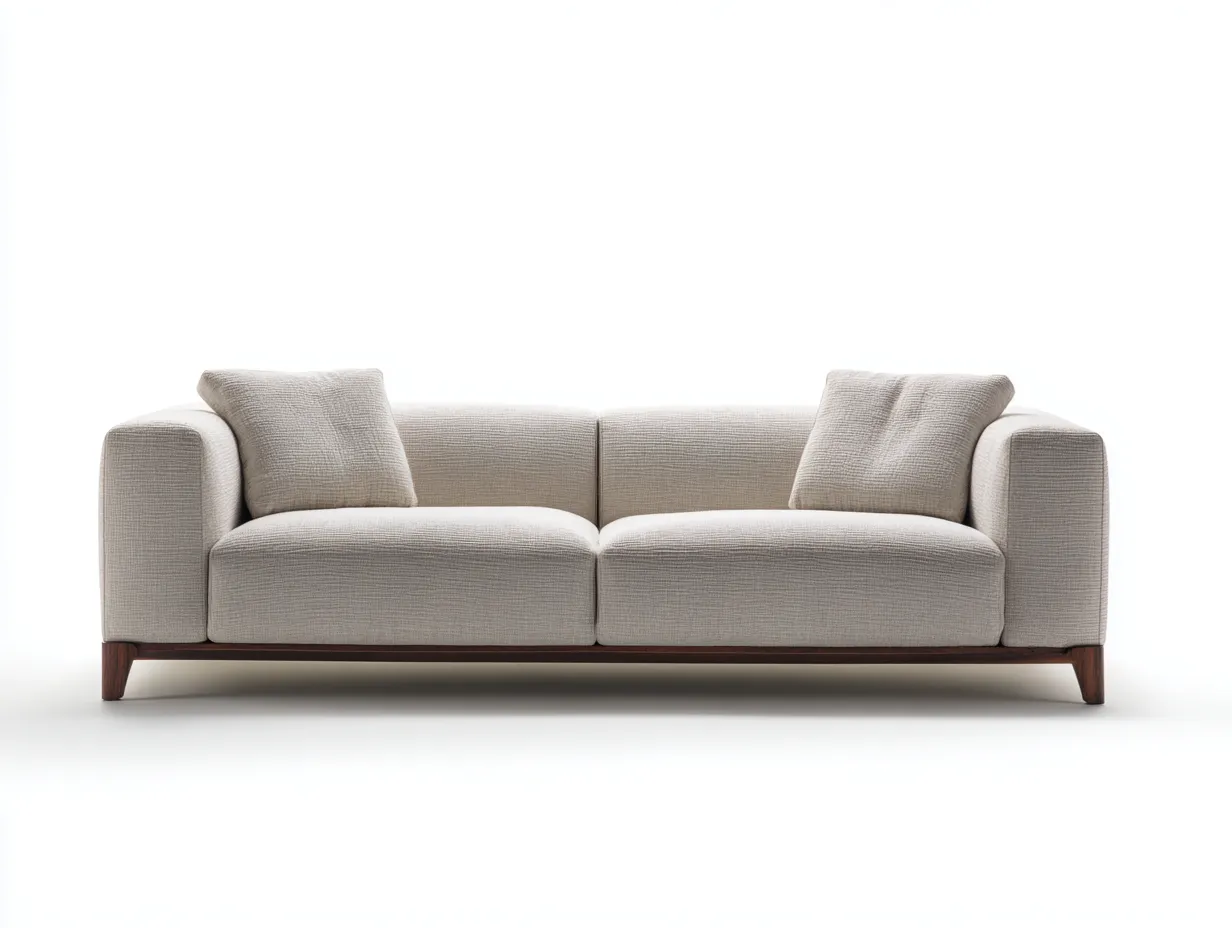 2-Sitzer Sofa Stoff 180x85x78 cm - creme - modernes Wohnzimmerdesign-Sanorihome