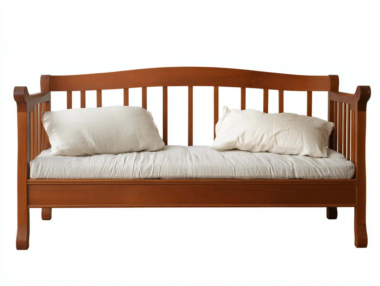 Bett aus Holz 213x102x88 cm - kastanienbraun - klassisches Tagesbett mit Bogenlehne-Sanorihome