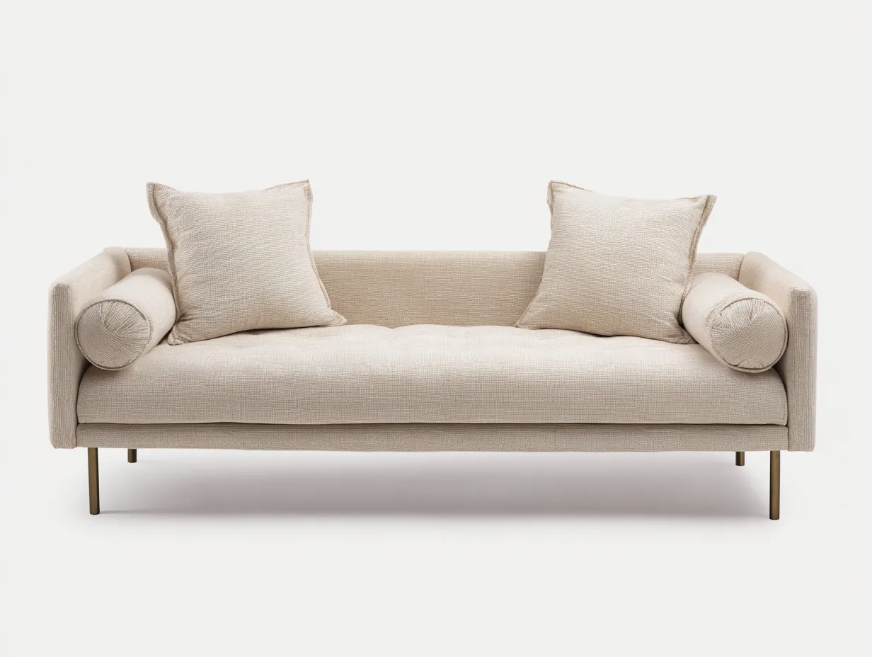 2-Sitzer Sofa Stoff 170x85x78 cm - sand - elegantes Wohnzimmerdesign-Sanorihome