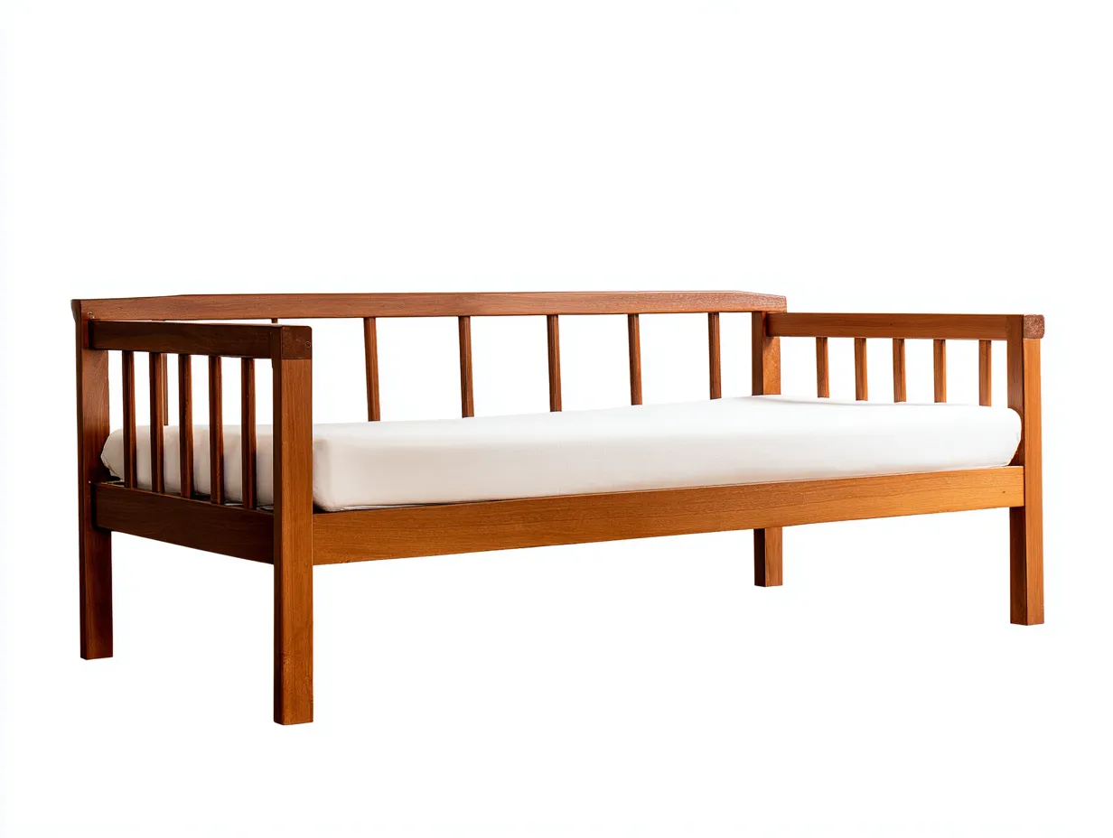 Bett aus Holz 207x97x62 cm - warmbraun - schlichtes Einzelbett-Sanorihome