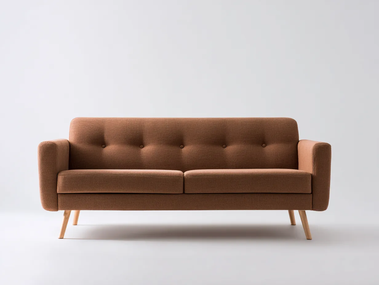 2-Sitzer Sofa Stoff 180x87x81 cm - hellgrau - modernes Wohnzimmerdesign-Sanorihome