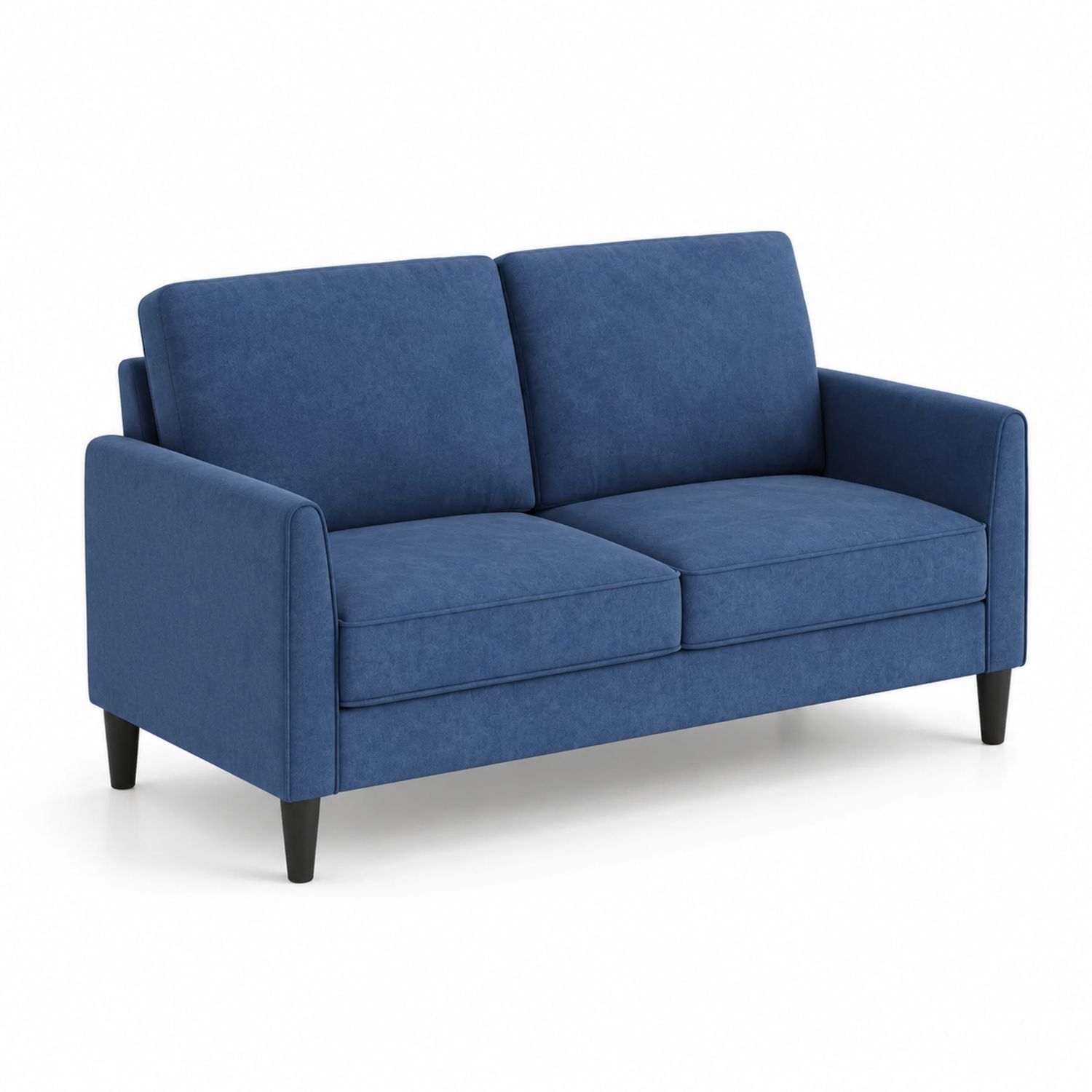 Sofa dwuosobowa z tkaniny z weluru granatowa