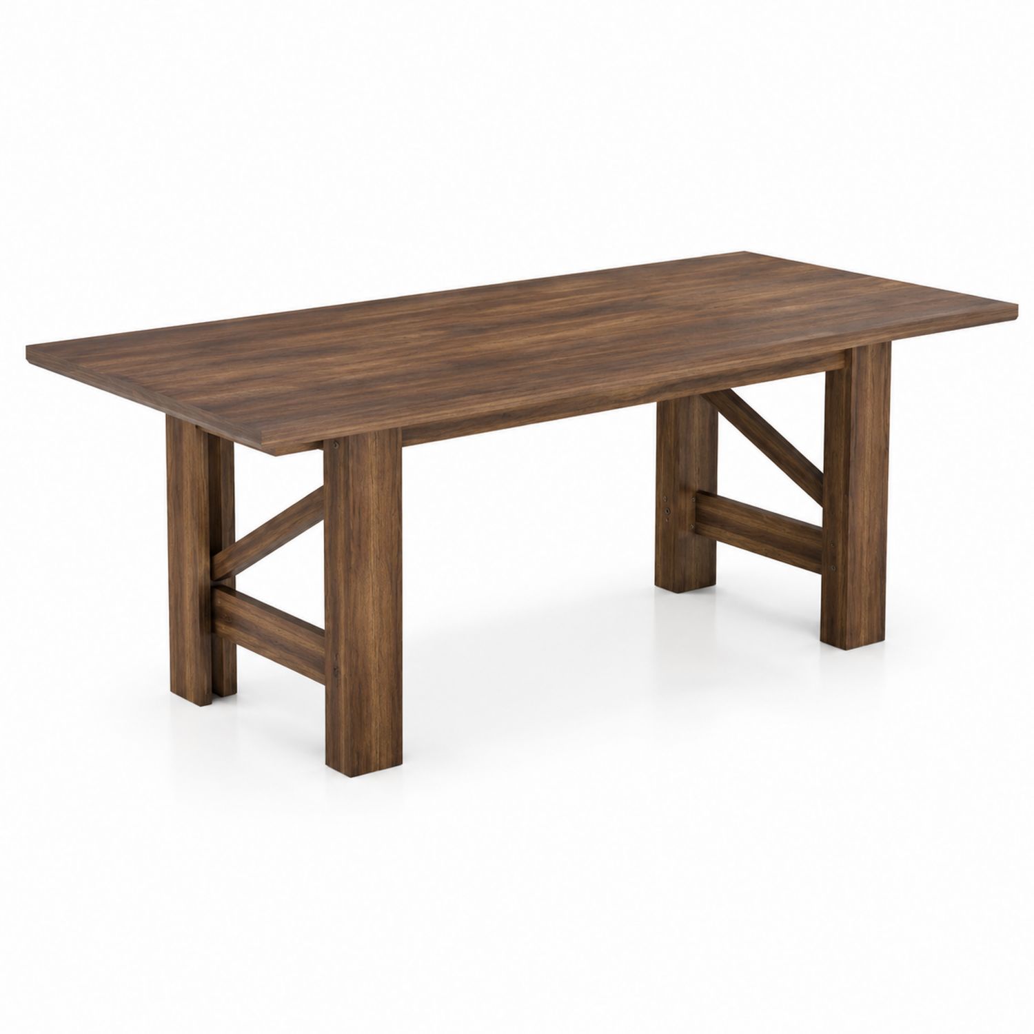 Stół jadalniany prostokątny 200x90x75 cm lite drewno orzech
