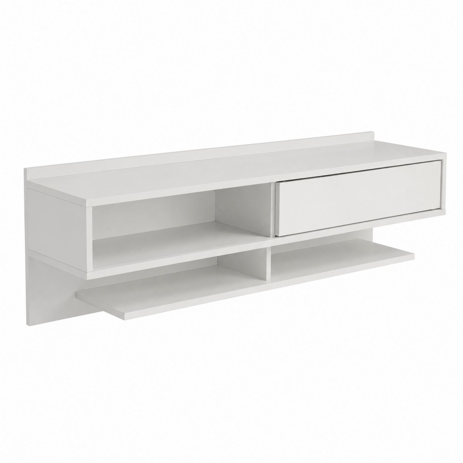 Szafka RTV wisząca Laminowana MDF Biały 180x30x40 cm