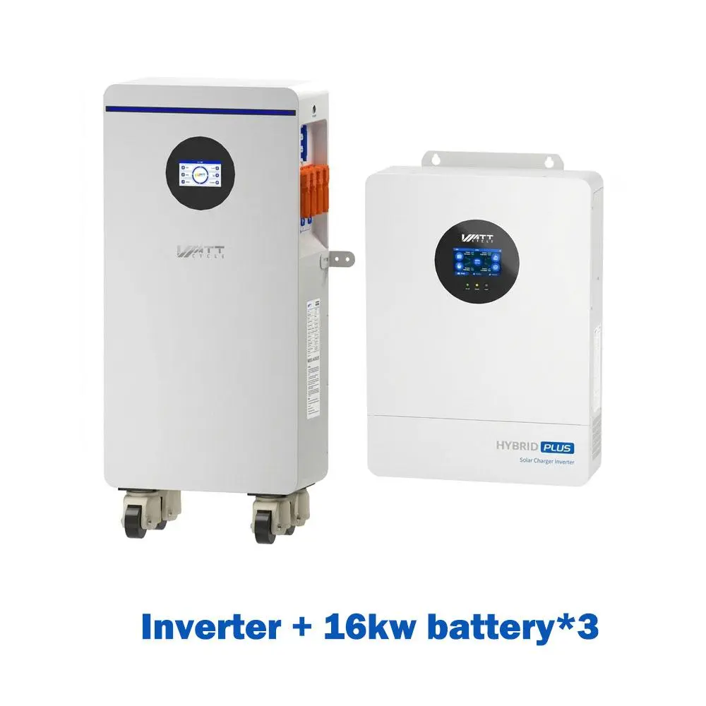 【Bundle】WattCycle Storm-Ready Power System Kit 48V 12kW Hybrid Inverter + 48V 314Ah 16kWh Battery LiFePO4  Lithium Battery with Smart BMS, Bluetooth, Active Balancing & Communication solar system