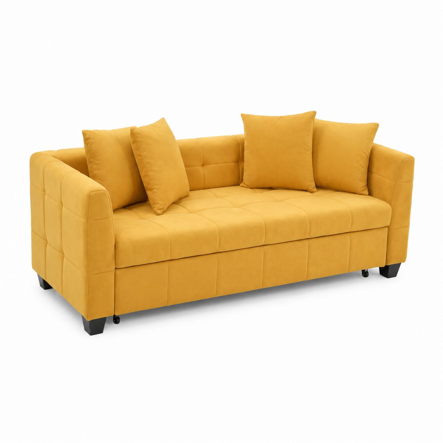 Sofa z tkaniny żółta-novarvex
