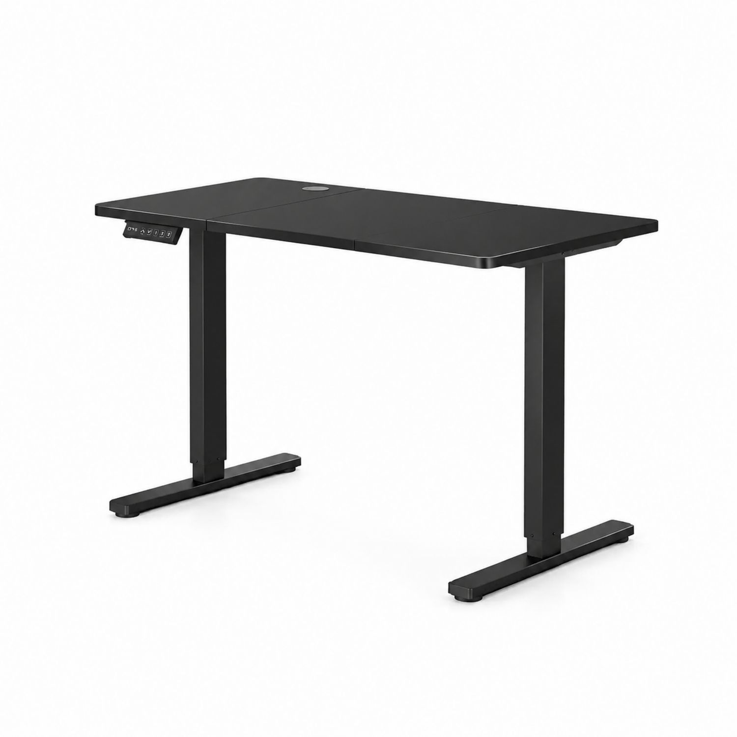 Biurko regulowane elektrycznie czarne MDF i stal 120x60 cm-novarvex