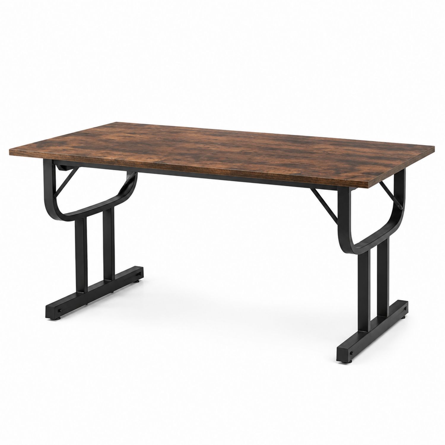 Stół jadalniany prostokątny 120x60 cm drewno metal czarny-novarvex