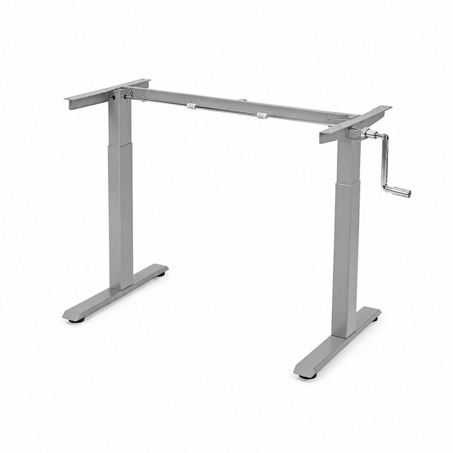 Biurko z regulacją wysokości, stal, Srebrny, 60-110 cm-novarvex