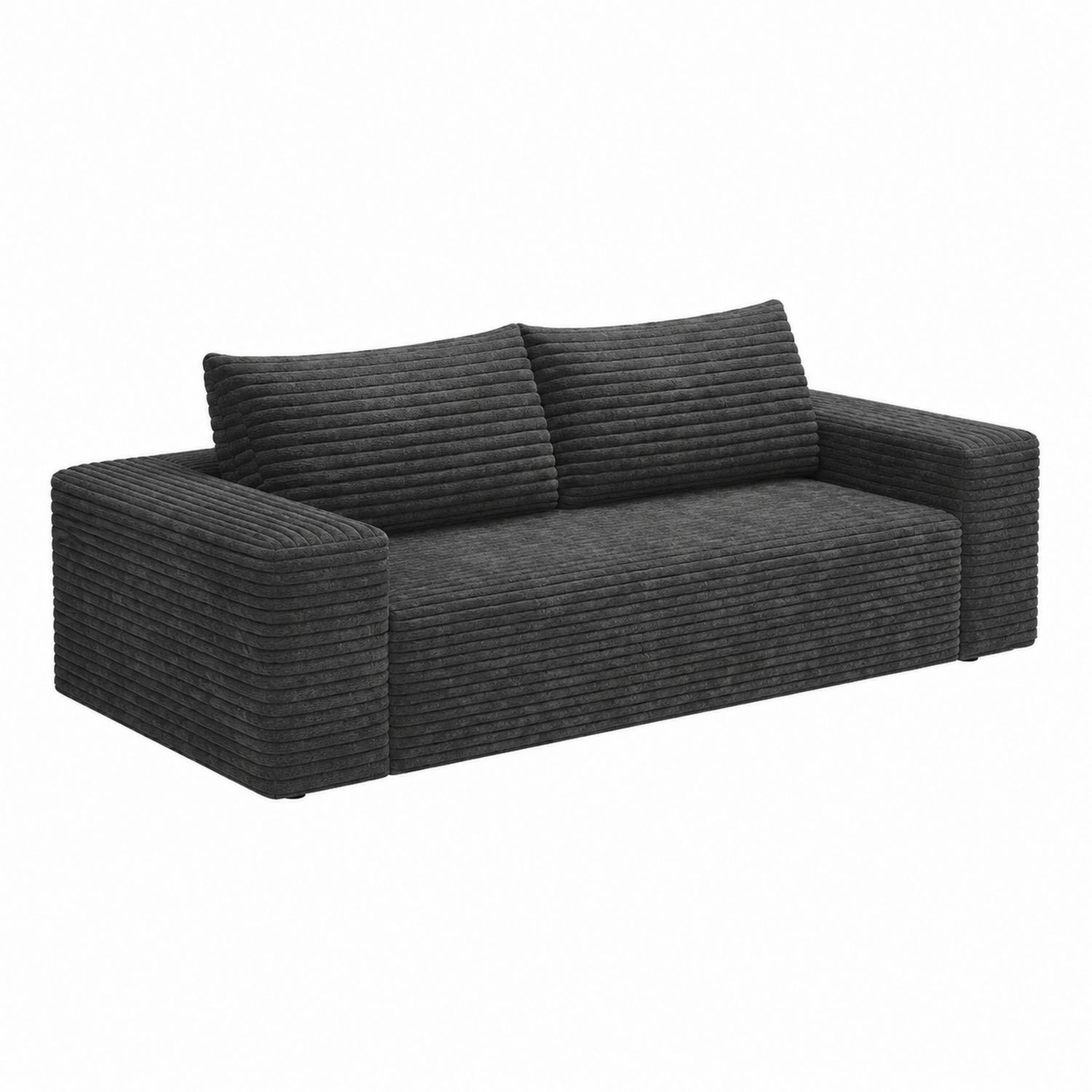 Sofa 3-osobowa z tkaniny sztruksowej Antracyt-novarvex
