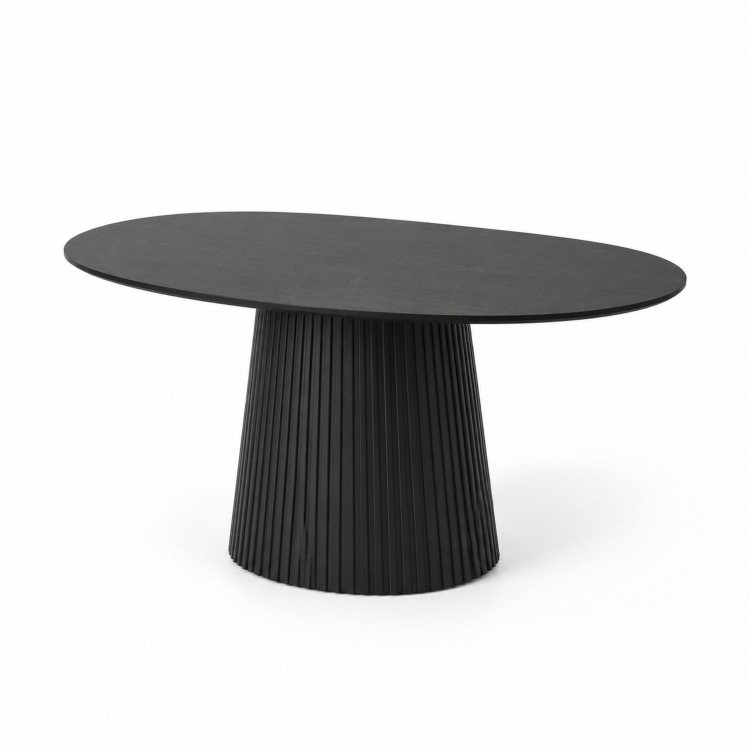 Stół jadalniany owalny 200 cm drewno i metal czarny-novarvex