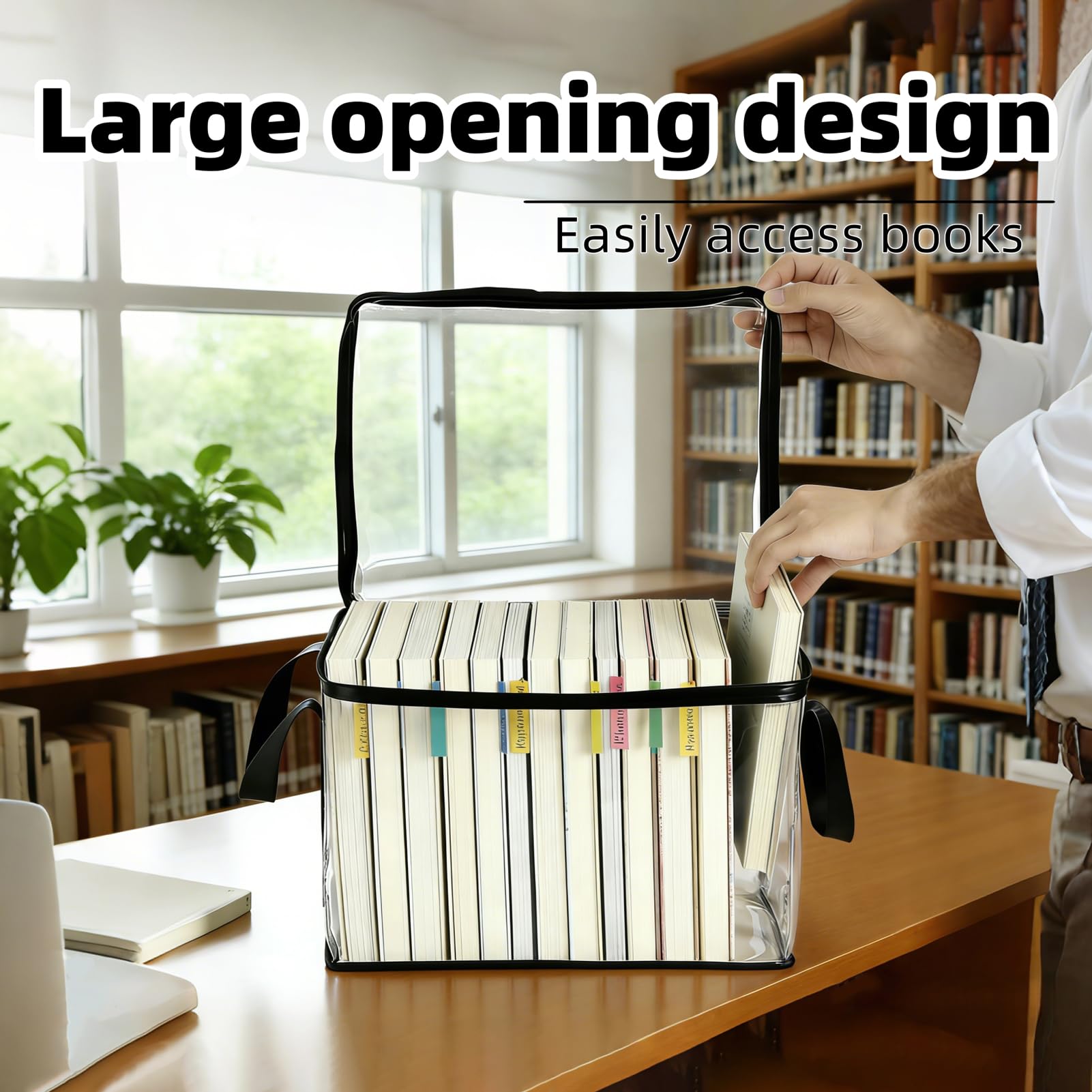 【Summervibes】Large Clear Thick Plastic Storage Box with Hinged Lid, Heavy-Duty Durable High Capacity Organizer, Perfect for Home, Camping, Travel, Attic and Moving