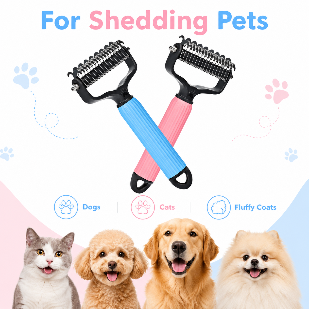 🐾 Universal Pet Detangling Comb for Shedding Pets-LUN