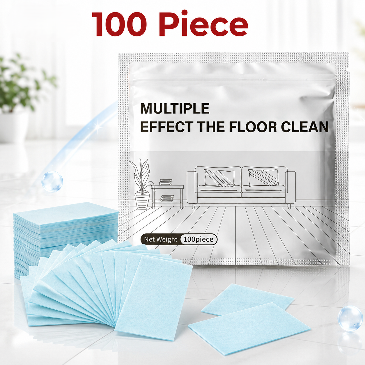 ✨ Fast-Dissolving Floor Cleaning Tablets – 100PCS Multi-Surface Home Cleaner-LUN