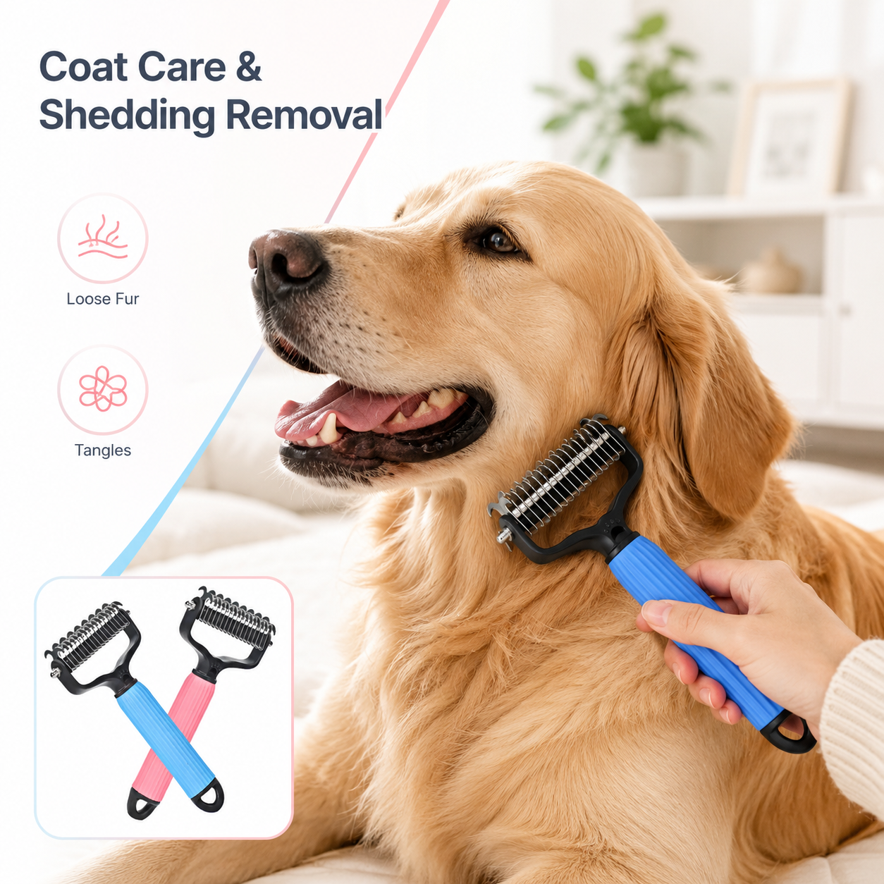 🐾 Universal Pet Detangling Comb for Shedding Pets-LUN