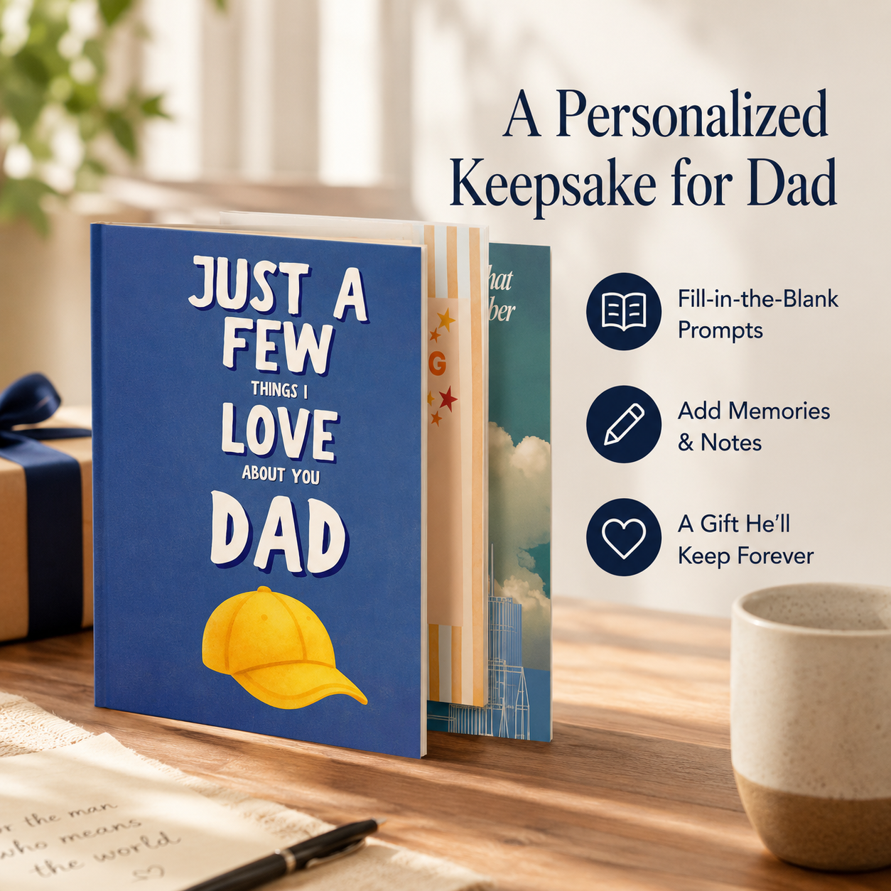Just A Few Things I Love About You, Dad – Personalized Fill-in-the-Blank Memory Book Gift for Father’s Day, Birthday & Christmas-LUN