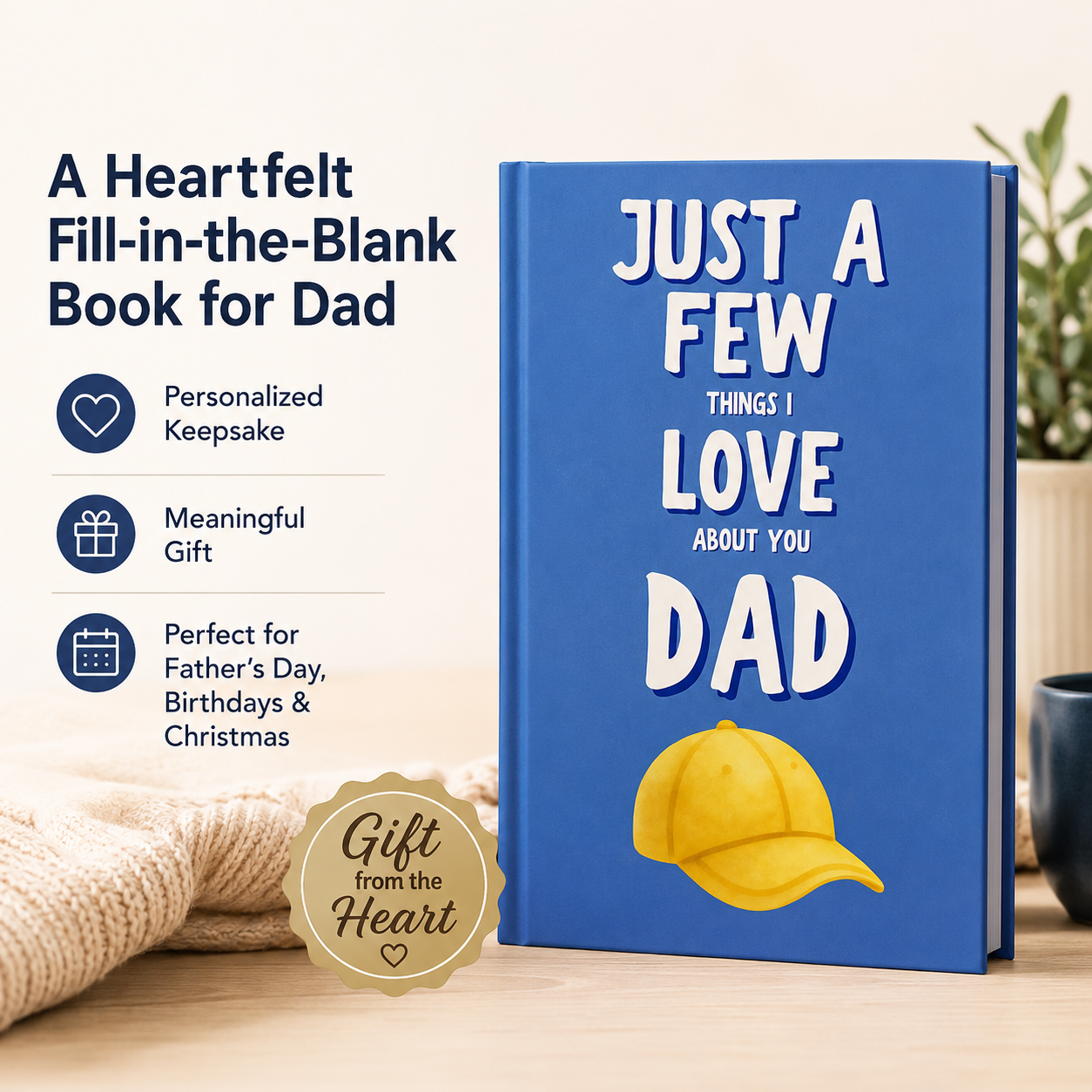 Just A Few Things I Love About You, Dad – Personalized Fill-in-the-Blank Memory Book Gift for Father’s Day, Birthday & Christmas-LUN