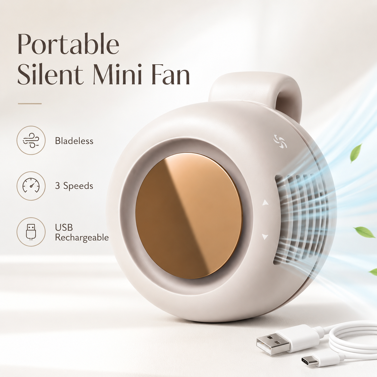 Westdeer Portable Silent Mini Bladeless Fan Stay Cool Anywhere, Anytime ❄️💨-LUN
