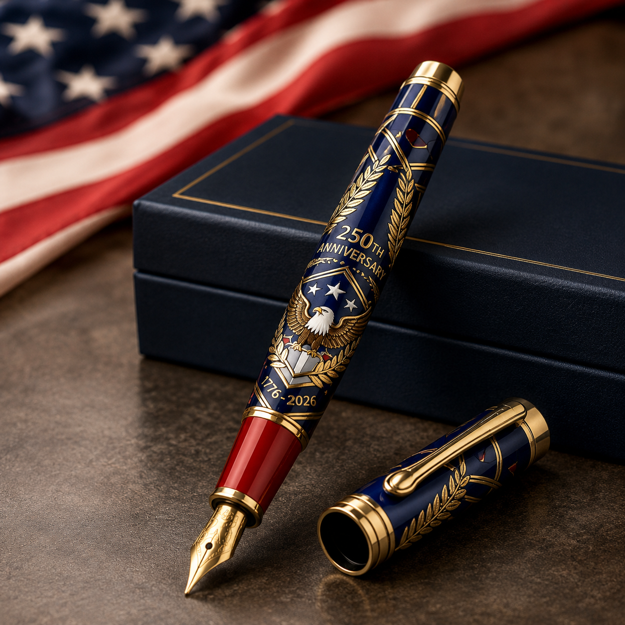 USA 250th Anniversary Notebook &amp; Pen Set A Meaningful Patriotic Gift for Dad🎁-LUN