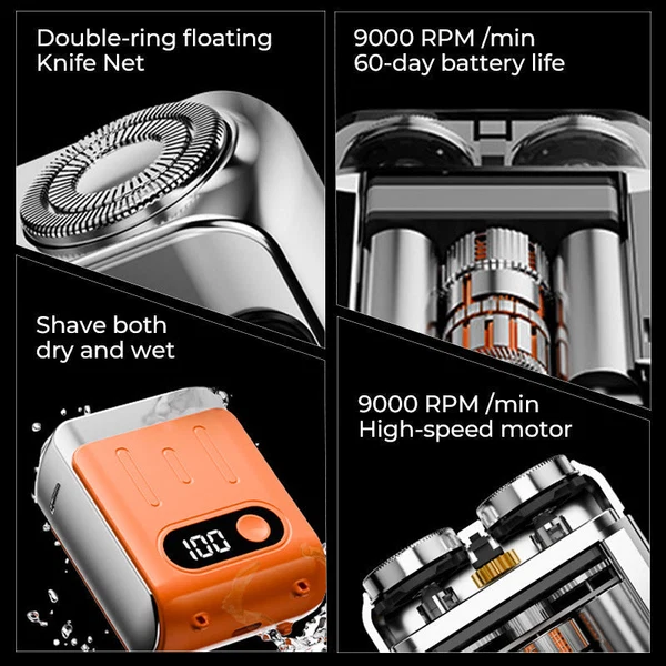 🏆🙍‍♂️50% de réduction pour une durée limitée pendant l'événement✨Men's Portable Mini Rotary Electric Shaver