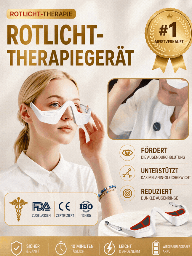 👀 LED-Lichttherapie-Augenmassagegerät ✨ Tränensäcke & Fältchen effektiv reduzieren