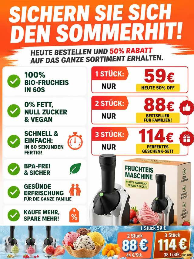 Vollautomatische Eismaschine, hausgemachtes Eis auf Knopfdruck – garantiert ohne Fehler