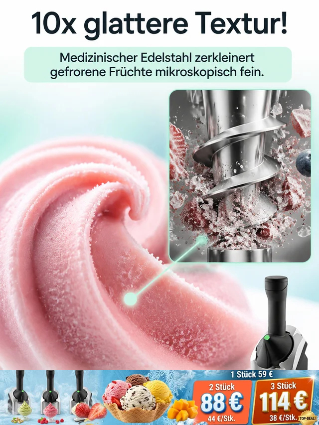 Vollautomatische Eismaschine, hausgemachtes Eis auf Knopfdruck – garantiert ohne Fehler