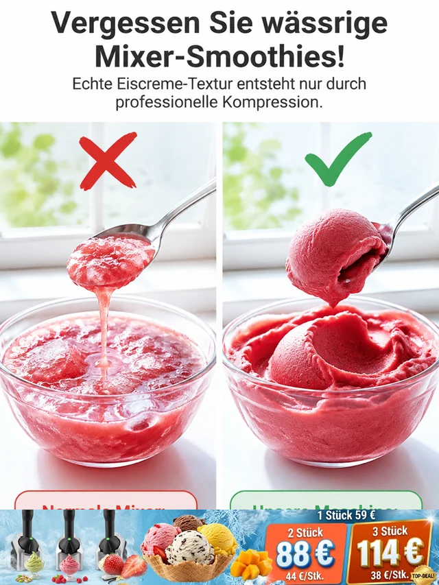 Vollautomatische Eismaschine, hausgemachtes Eis auf Knopfdruck – garantiert ohne Fehler