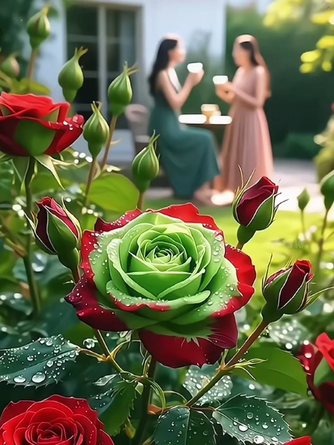 Schottische Rot-Grün-Rosenpflanze Samen