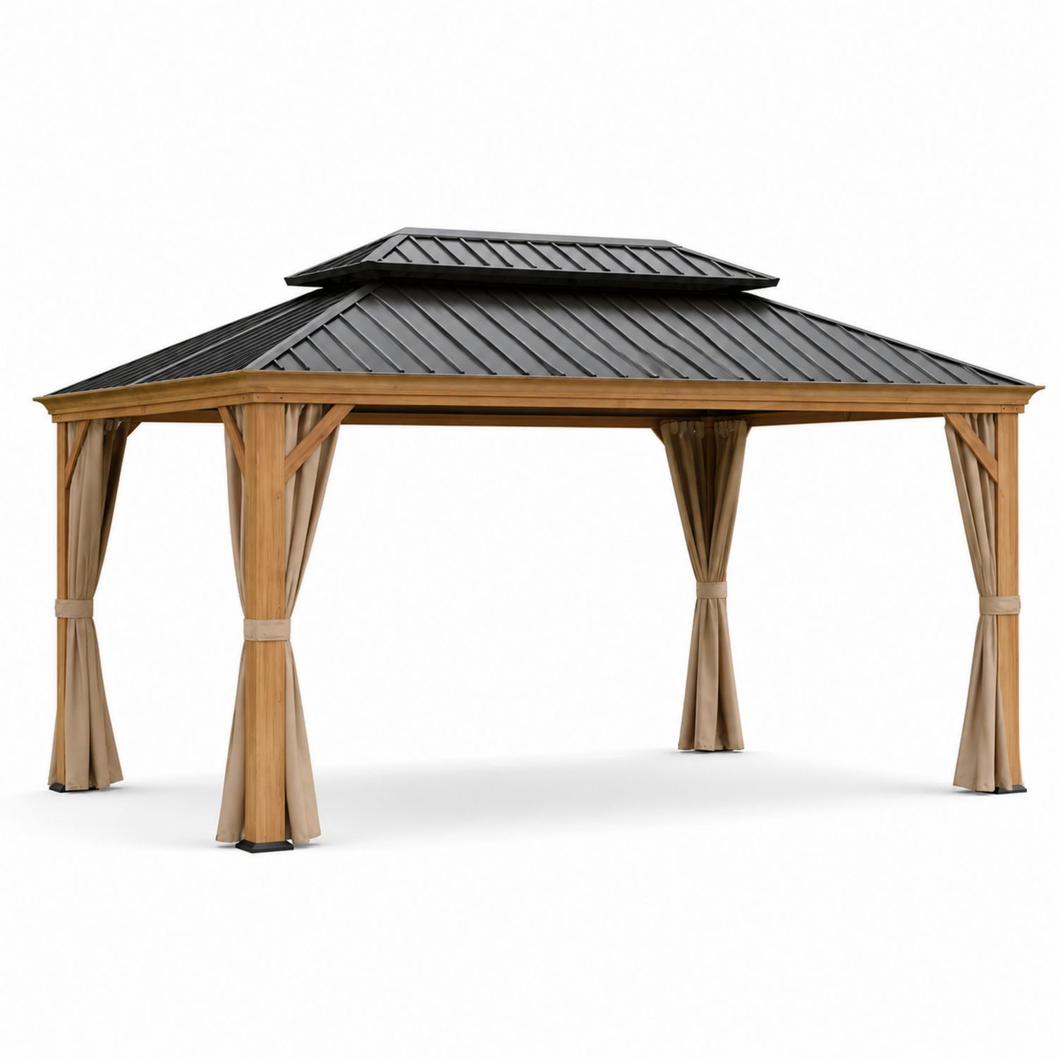 Altana ogrodowa aluminium dach stal zasłony poliester 350x350x300 cm