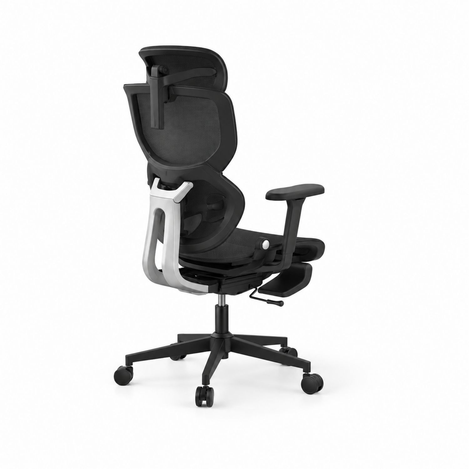 Ergonomiczny fotel biurowy czarny z regulacją
