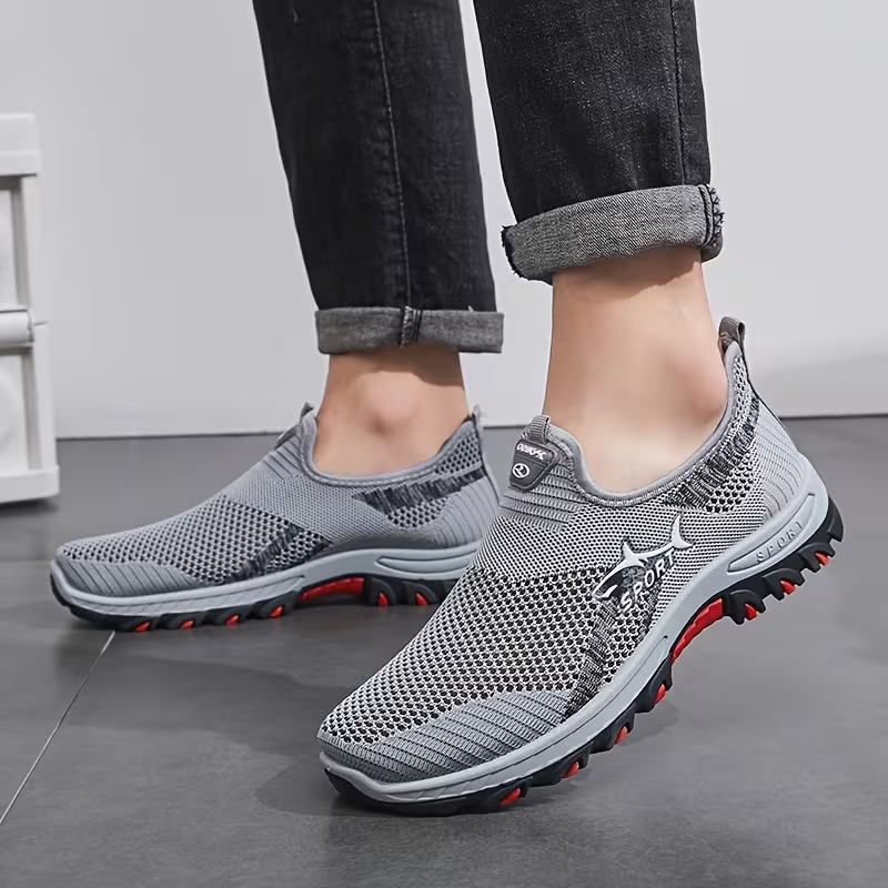 Men’s New Breathable Ergonomic Walking Shoes– Soft Inner Lining, Flexible Fit & Slip-Resistant Sole