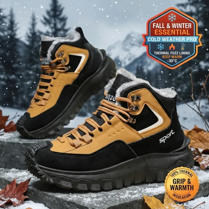 (⏰Limited Time Sale 70% OFF) Men's Outdoor Hiking Boots Work Boots Snow Boots- Waterproof, Non-Slip, Puncture-Proof And Smash-Proof; Correct Arch Support And Wide Toe - Suitable For Daily Wear And Outdoor Adventures