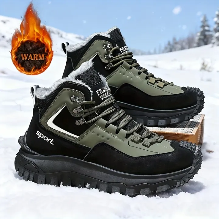 (⏰Limited Time Sale 70% OFF) Men's Outdoor Hiking Boots Work Boots Snow Boots- Waterproof, Non-Slip, Puncture-Proof And Smash-Proof; Correct Arch Support And Wide Toe - Suitable For Daily Wear And Outdoor Adventures