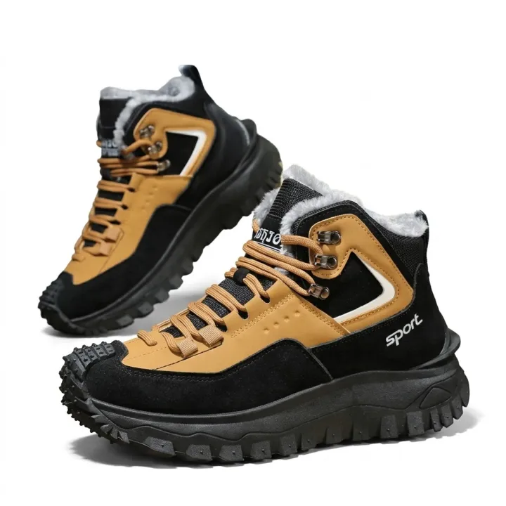 (⏰Limited Time Sale 70% OFF) Men's Outdoor Hiking Boots Work Boots Snow Boots- Waterproof, Non-Slip, Puncture-Proof And Smash-Proof; Correct Arch Support And Wide Toe - Suitable For Daily Wear And Outdoor Adventures