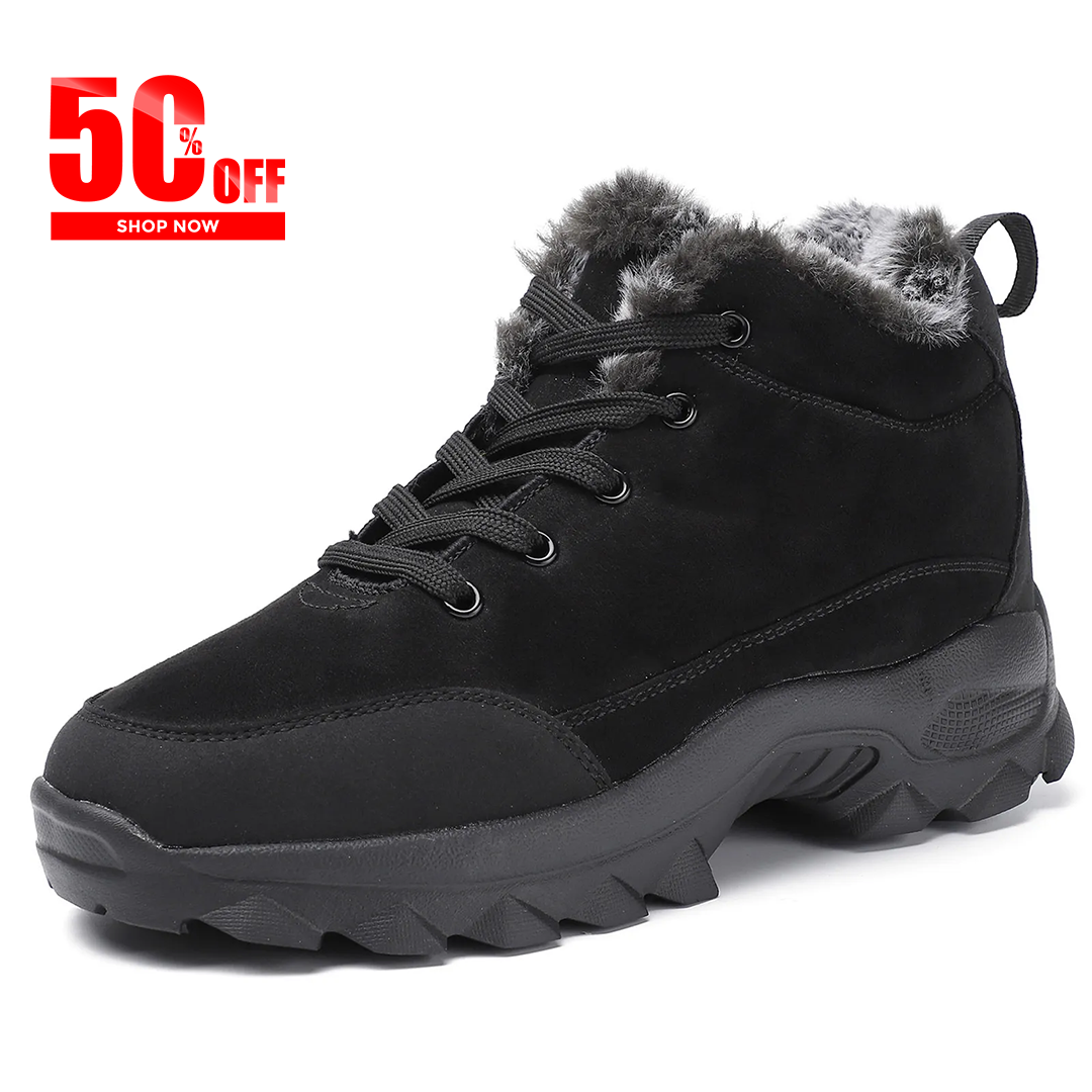 🔥🚀 Hot Sale! Limited Stock! 🌟👟💥Men's Warm Fleece Snow Boots Waterproof Non-Slip Orthopedic Support Winter Boots