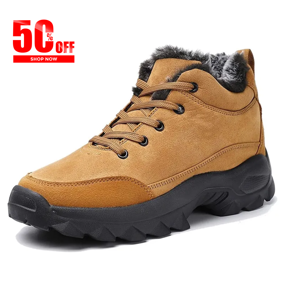 🔥🚀 Hot Sale! Limited Stock! 🌟👟💥Men's Warm Fleece Snow Boots Waterproof Non-Slip Orthopedic Support Winter Boots