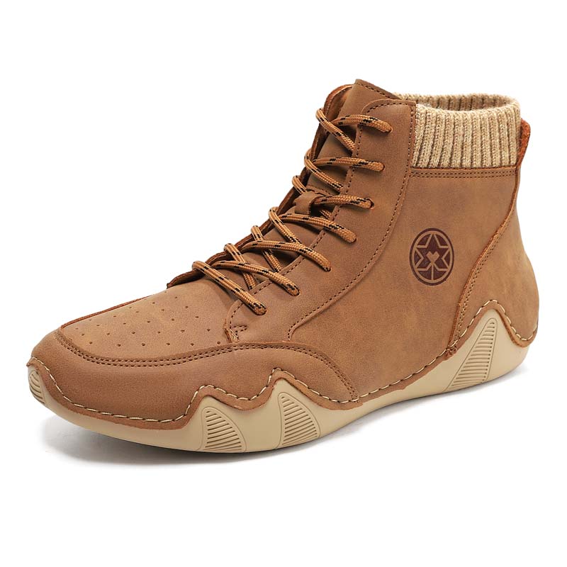 (⏰Limited Time Sale 70% OFF) Men's Orthopedic Comfort Handcrafted Leather Boots - Waterproof, Slip-Resistant, Puncture-Resistant, Arch Support, Ankle Support, Wide Toe, Shock Absorption