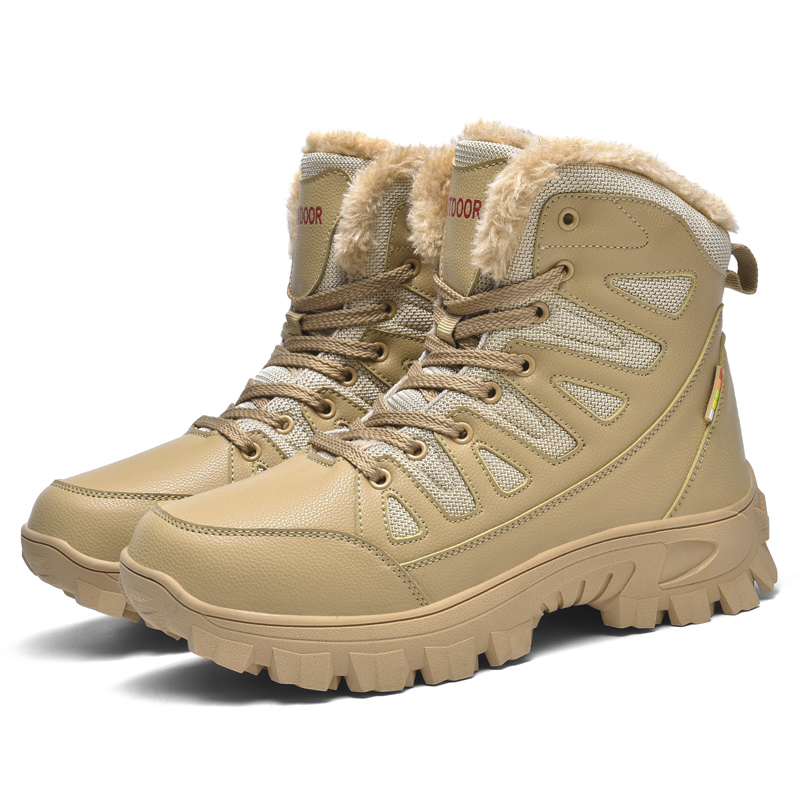 (⏰Limited Time 70% OFF🛒) Men Combat Boots Waterproof Non-Slip Hiking Boots Anti-Puncture Anti-Sprain Work Boots