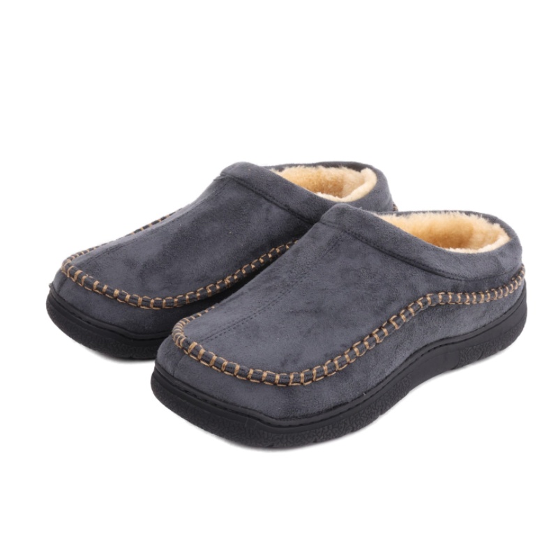 🔥🚀 Hot Sale! Limited Stock! 🌟👟💥Men's and Women's Daily Non-Slip Warm Plush Wide Toe Slip-On Loafers Slippers
