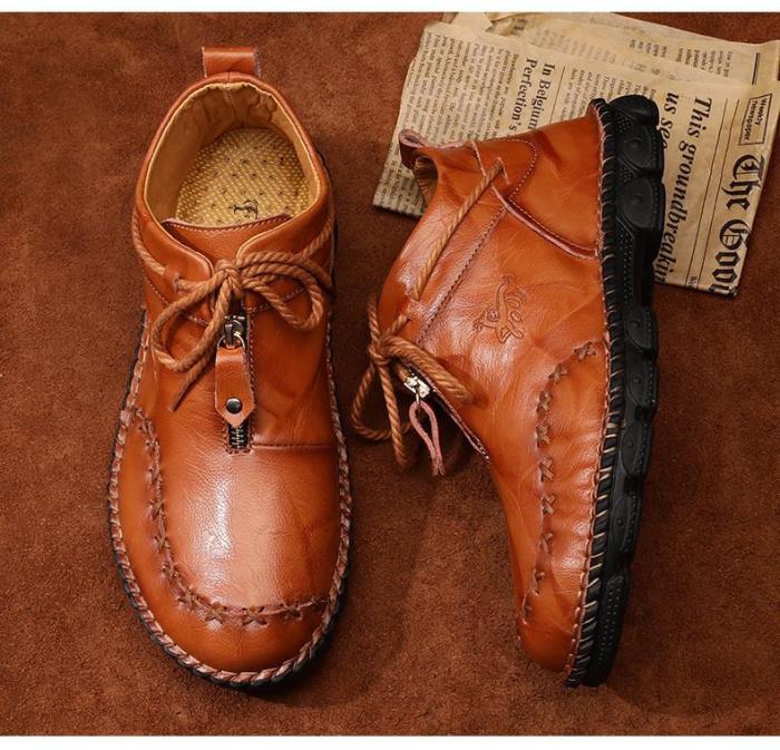 (🎁Free Comfort Insoles🔥) Men's Soft Sole Ankle Boots – Comfortable, Breathable, and Supportive Short Boots with Non-Slip Sole, Perfect for Everyday Wear.